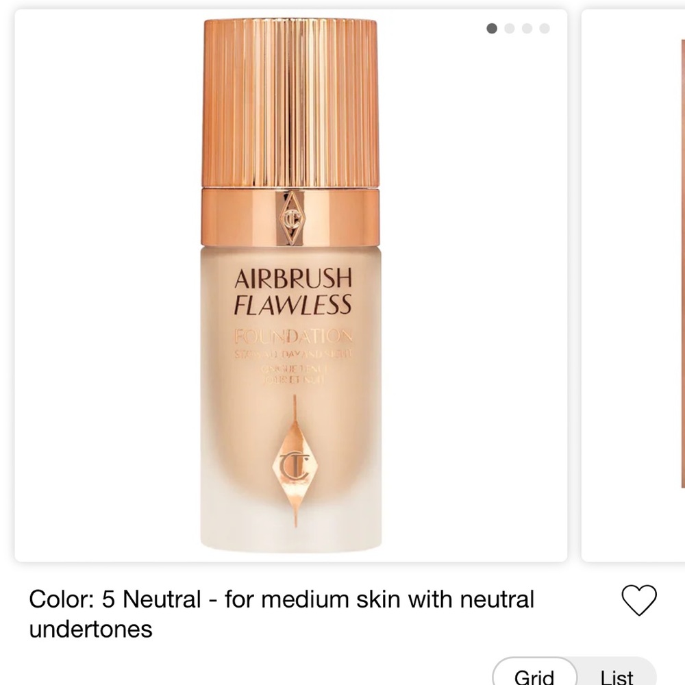 Charlotte tilbury airbrush flawless foundation 5 neutral